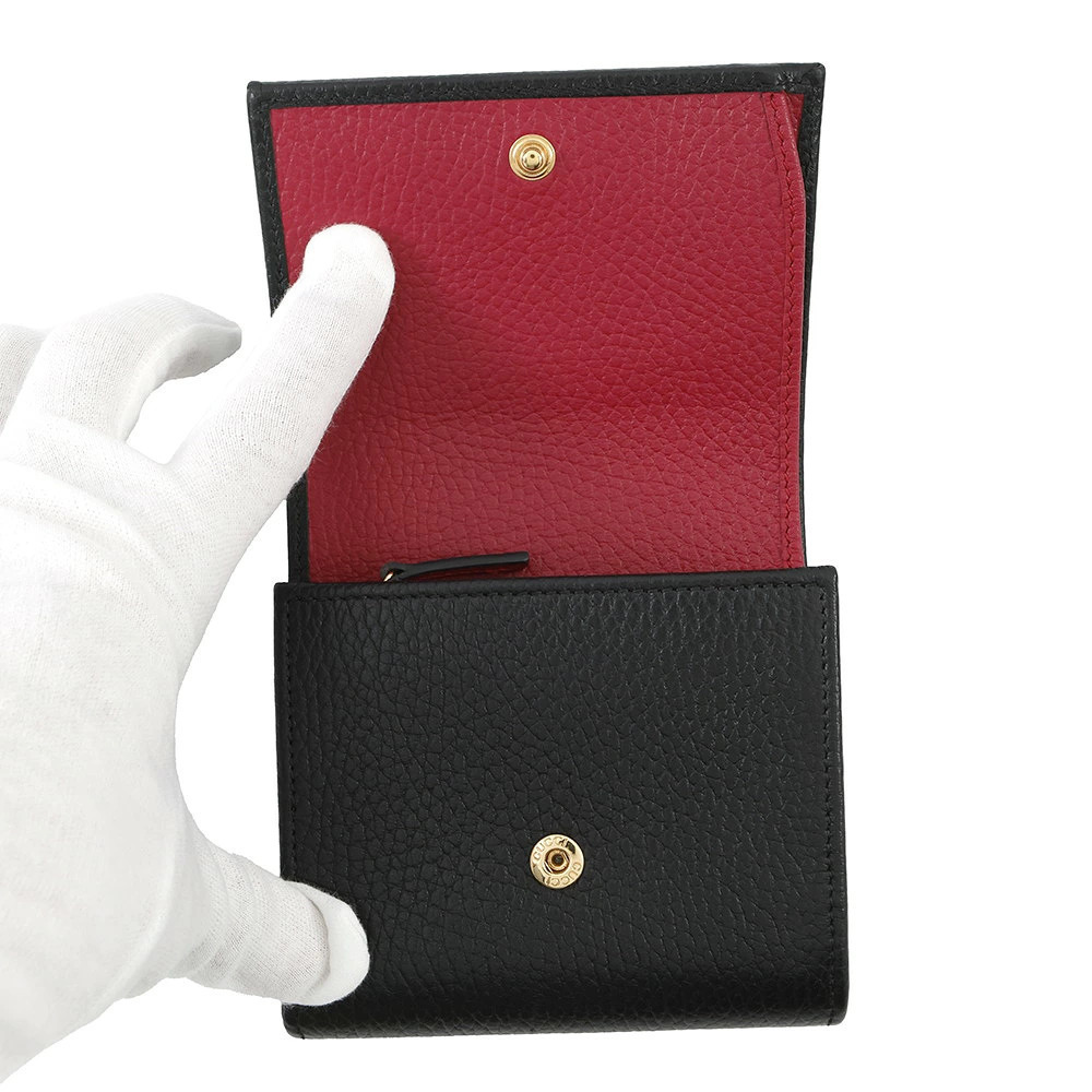 Gucci Bi fold Wallet Double G Leather Limited Black - Picture 4 of 11